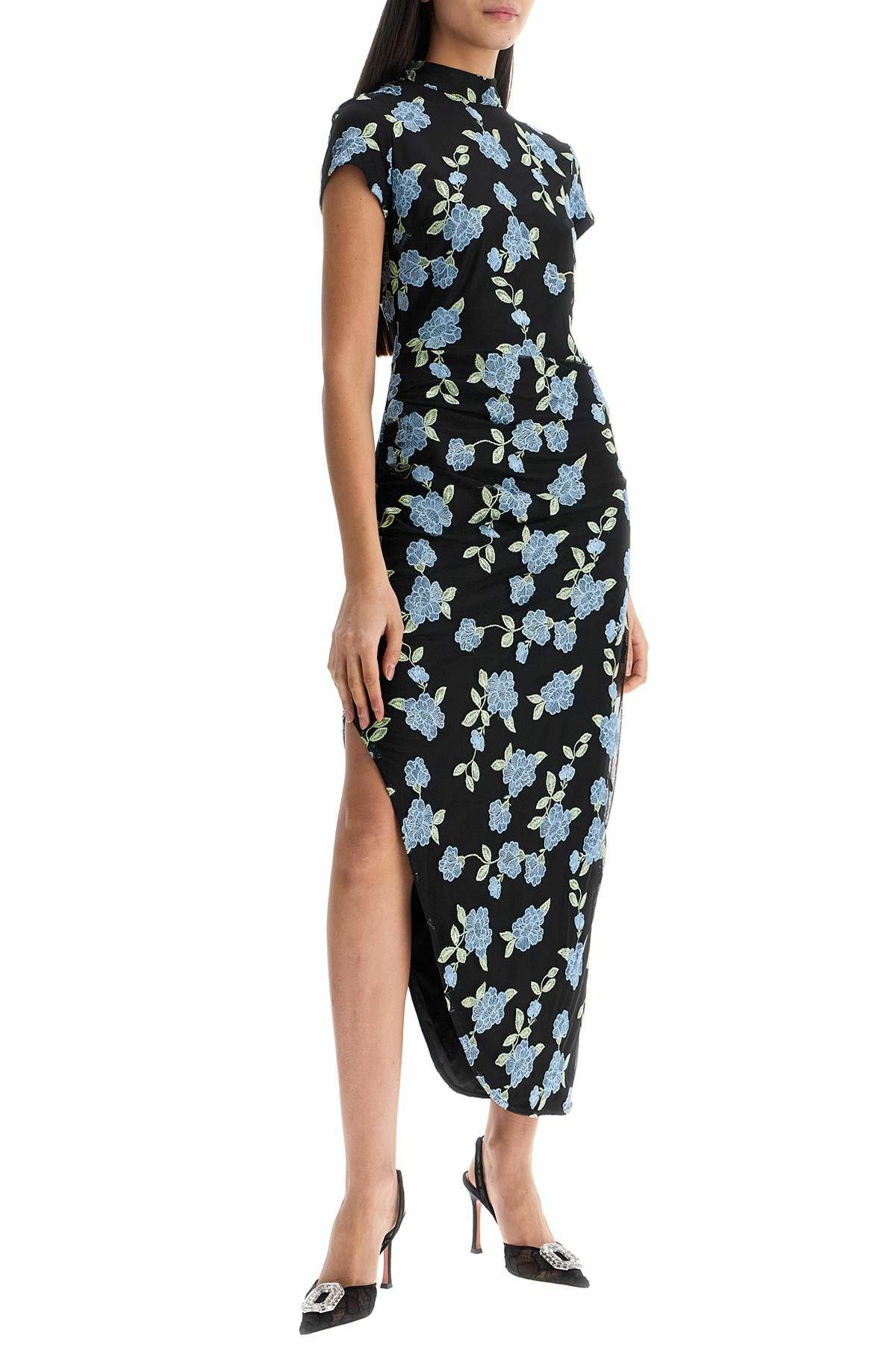 sachin and babi light blue dress ROTATE Cocktail dress with cut-out in light blue