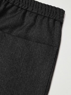 Barena - Bativoga Straight-Leg Herringbone Virgin Wool Drawstring Suit Trousers - Black
