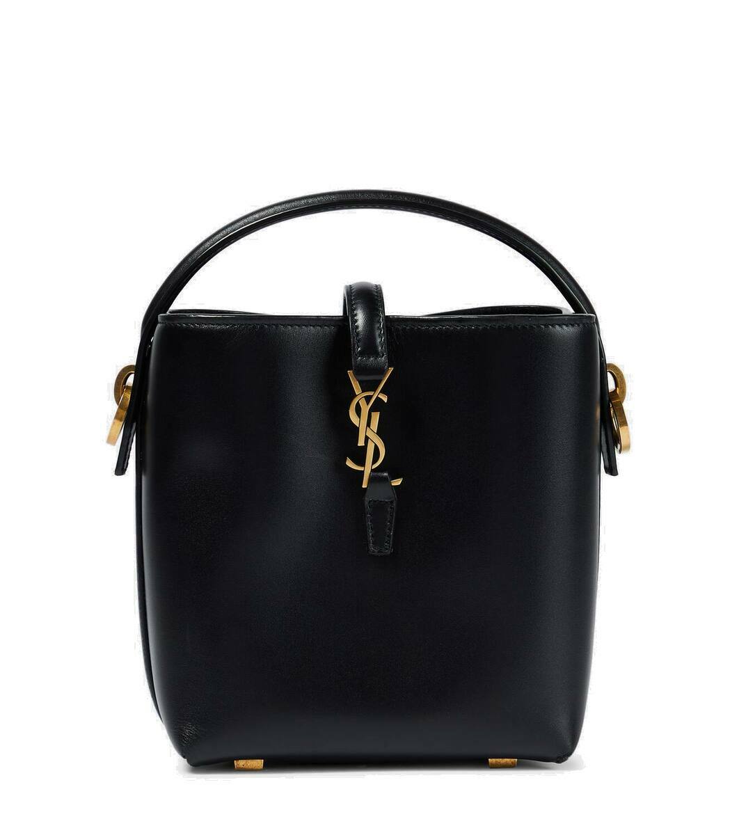 ショルダーバッグ・ポシェット Saint Laurent Cappuccino Leather Mini Le 37 Bucket Bag SAINT LAURENT Le 37 mini leather bucket bag | NET-A-PORTER