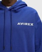 Avirex STACKED LOGO HOODIE Blue Mens Zipper