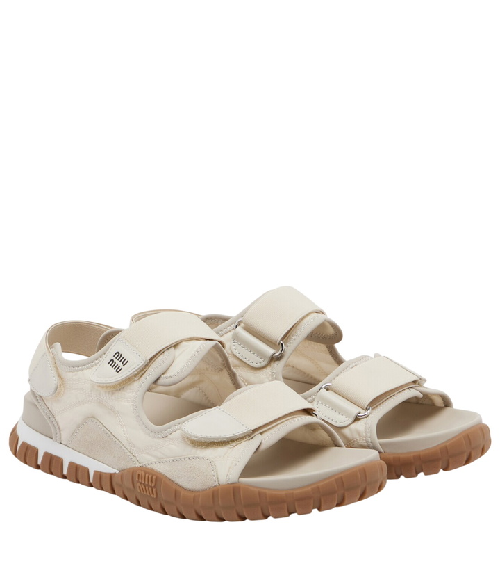 Photo: Miu Miu Tyre leather-trimmed sandals