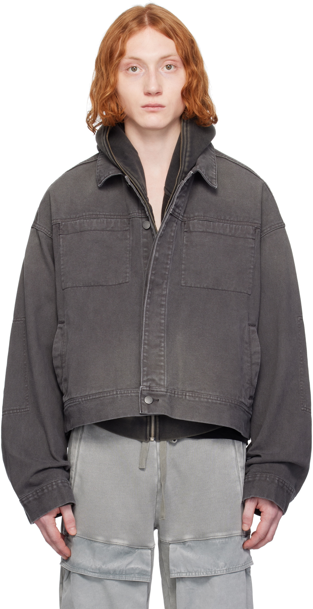 Entire Studios Gray Gem Denim Jacket Entire Studios
