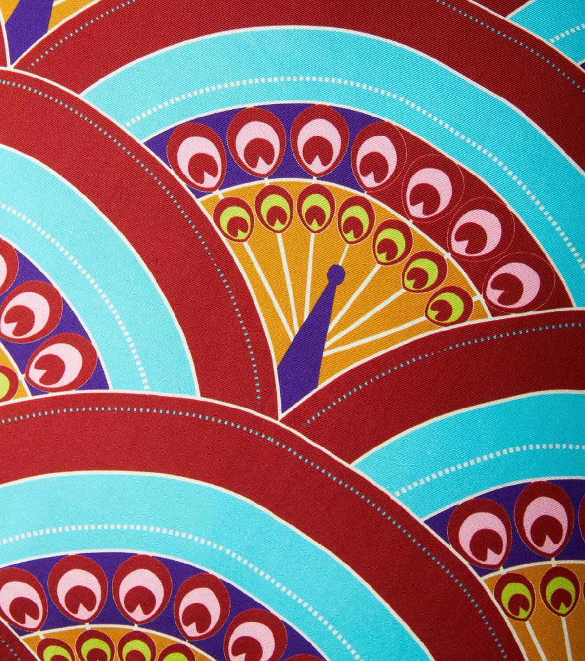Les-Ottomans Peacock silk cushion by Matthew Williamson