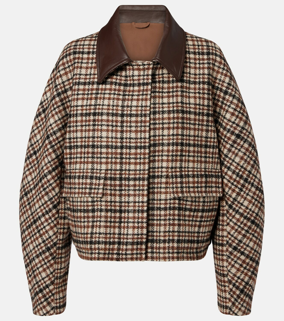 Brunello Cucinelli Checked wool and alpaca-blend jacket