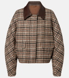 Brunello Cucinelli Checked wool and alpaca-blend jacket