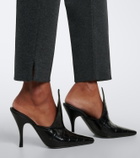 Alaïa Croc-effect leather mules
