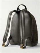TOM FORD - Buckley Full-Grain Leather-Trimmed Croc-Effect Nubuck Backpack