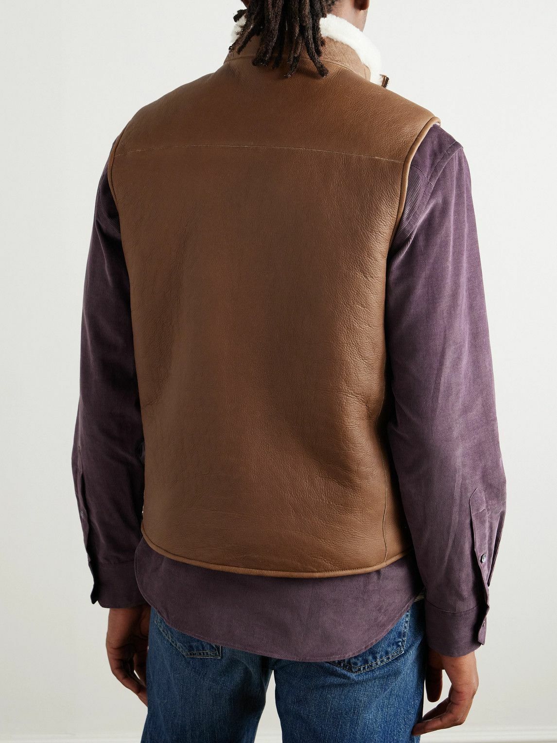 Paul Smith - Reversible Shearling Gilet - Brown