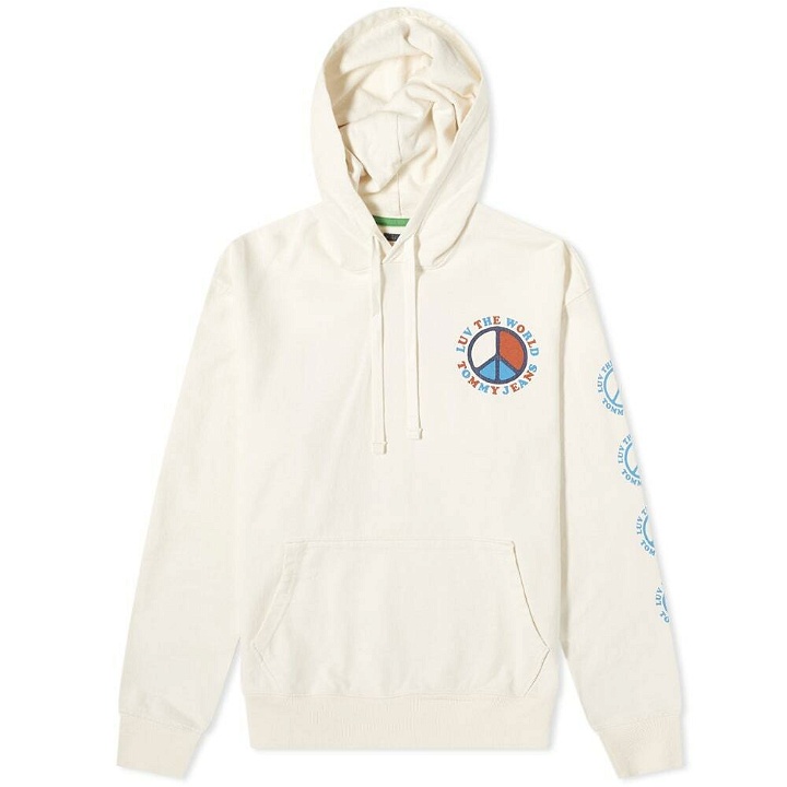 Photo: Tommy Jeans Men's Tj Us Luv The World Hoody in Ivory Petal