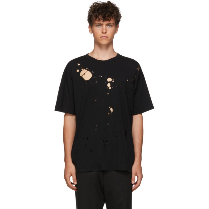 Photo: Ann Demeulemeester Black Oversized Holes T-Shirt