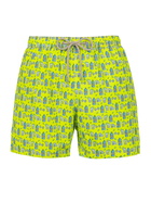 MC2 Saint Barth Man Lightweight Fabric Swim-shorts Lighting Micro Fantasy With Gym And Gin Print