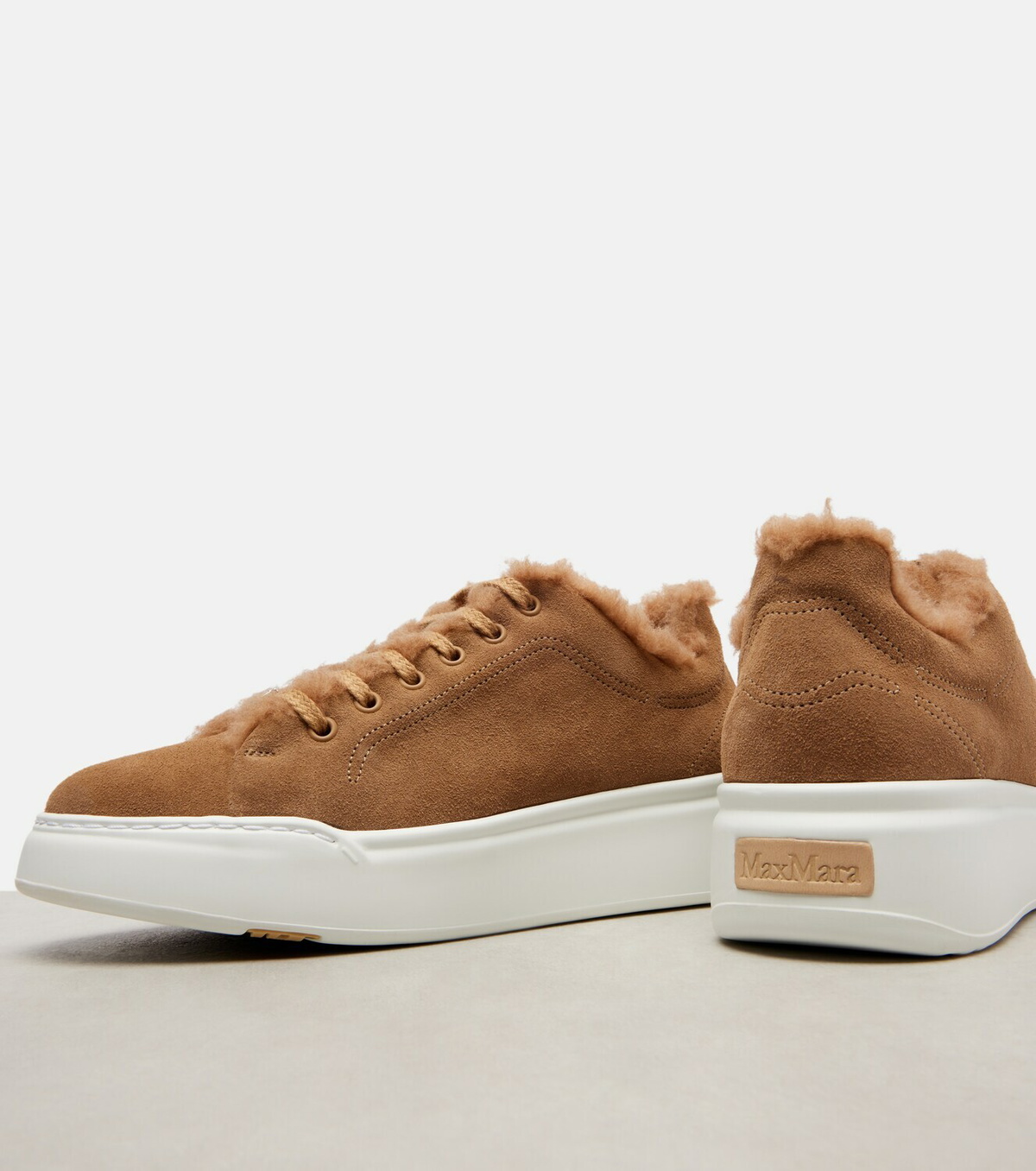 Max Mara TMaxi suede platform sneakers