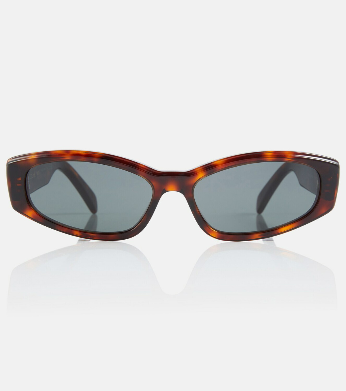 Celine Tortoiseshell Rectangular Shield Sunglasses CELINE EYEWEAR Triomphe rectangular-frame tortoiseshell  main image 2