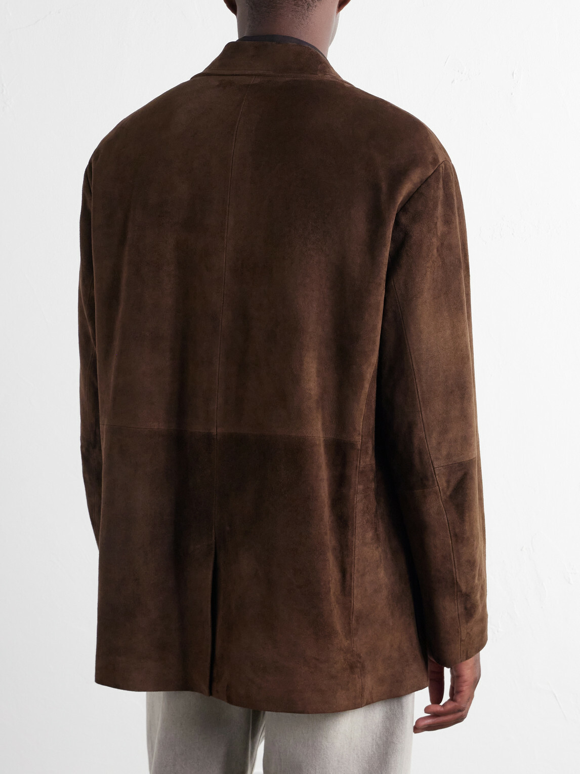 ssstein - Panelled Suede Blazer - Brown
