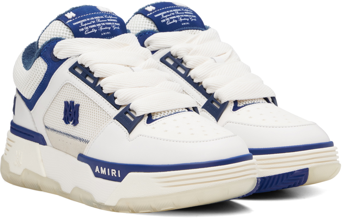【関税&送料込】Amiri Ma-1 White Sneaker AMIRI White & Navy MA-1 Sneakers Amiri