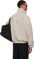 Fear of God ESSENTIALS Taupe Sporty Half-Zip Jacket