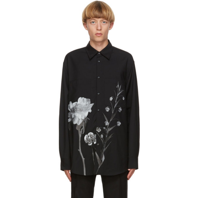 Photo: Valentino Black Inez and Vinoodh Edition Wool and Mohair Floral Shirt