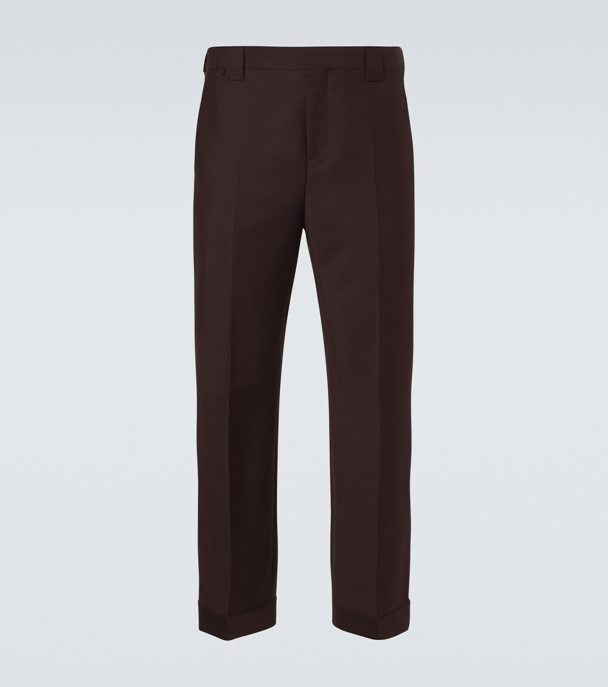 Versace Cropped wool and mohair straight pants