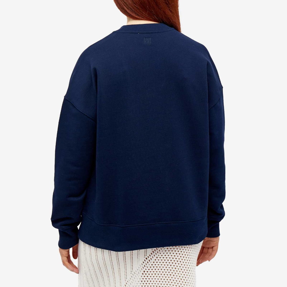 AMI Women's Paris Logo Sweat in Nautic Blue