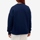 AMI Women's Paris Logo Sweat in Nautic Blue