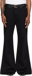 LU'U DAN Black Denim Phat Jeans