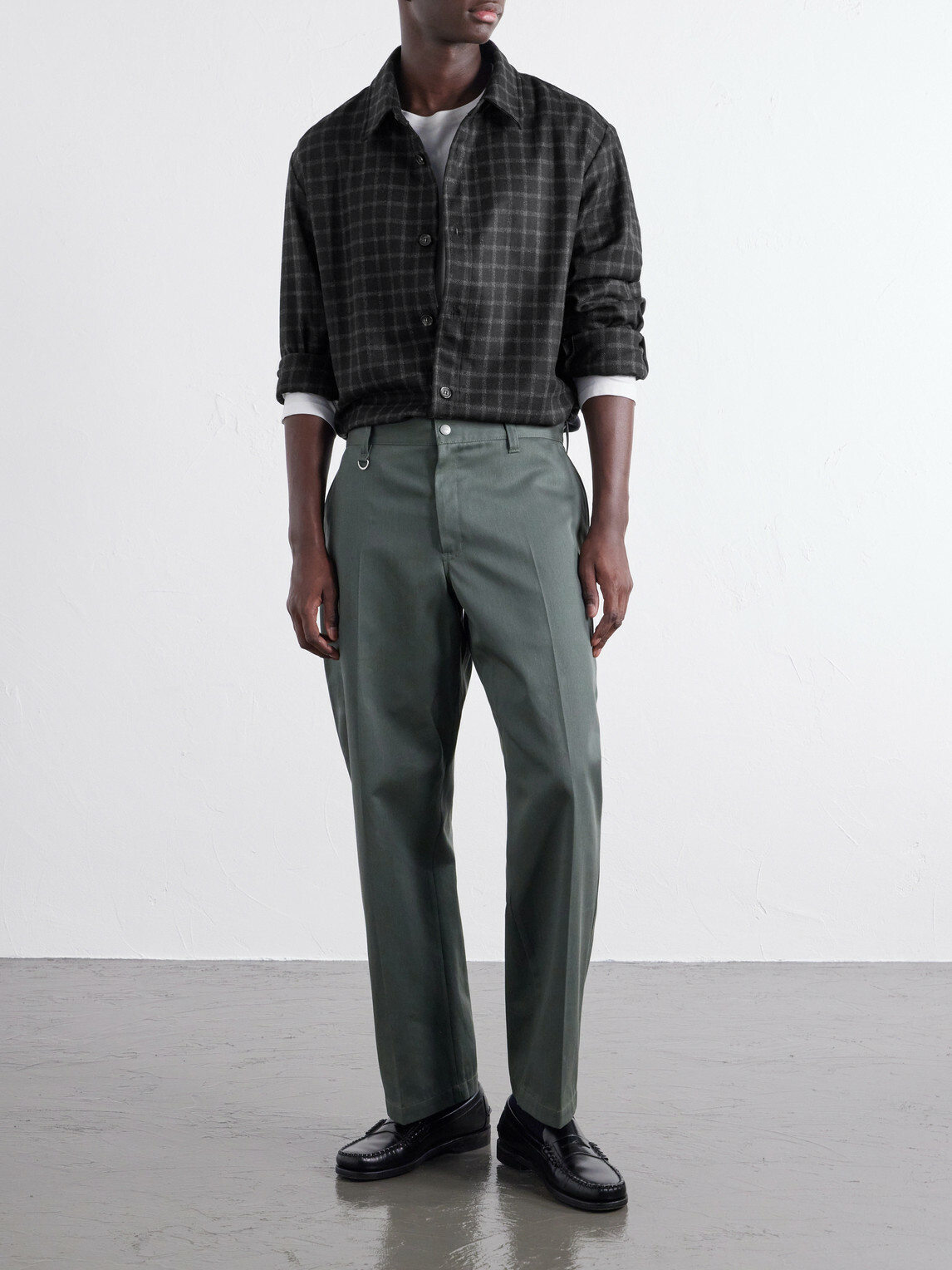 A.P.C. - Bobby Checked Wool-Blend Twill Shirt - Black