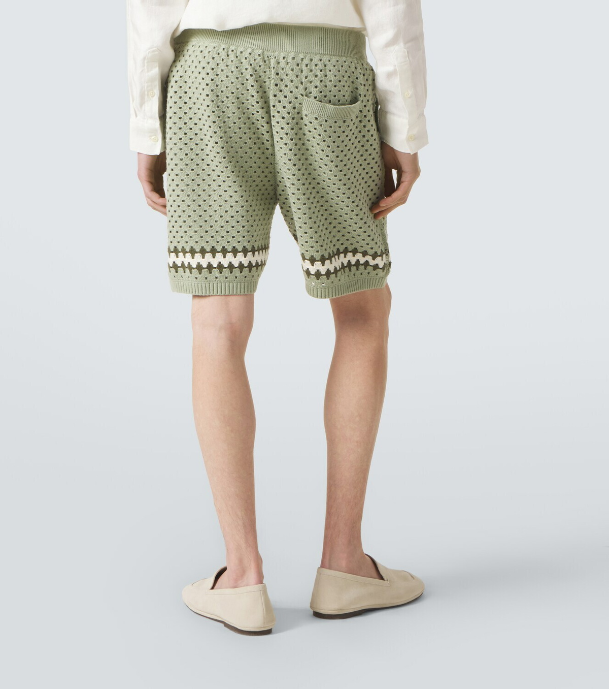 Frescobol Carioca Nico crochet cotton Bermuda shorts