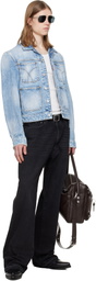 Dsquared2 Blue Light Diagonale Wash 70's Denim Jacket