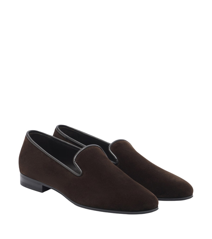 Photo: The Row Marc leather-trimmed velvet loafers