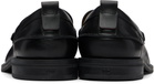 Hugo Black Stacked-Logo Bit Loafers
