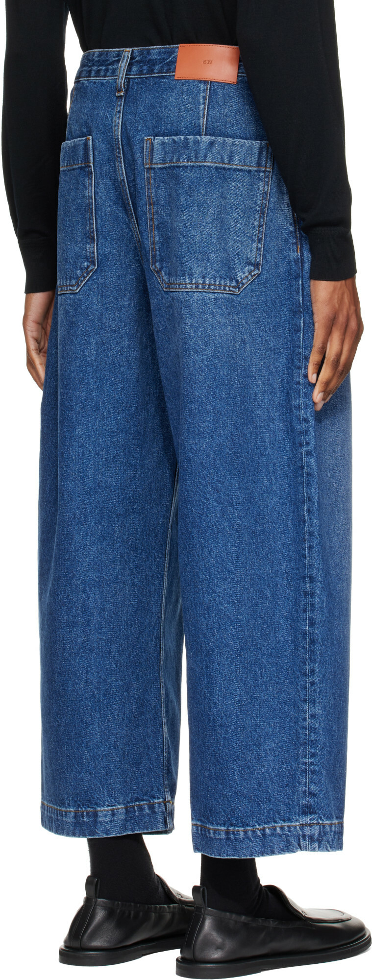 Studio Nicholson Blue Puch Wide Leg Jeans