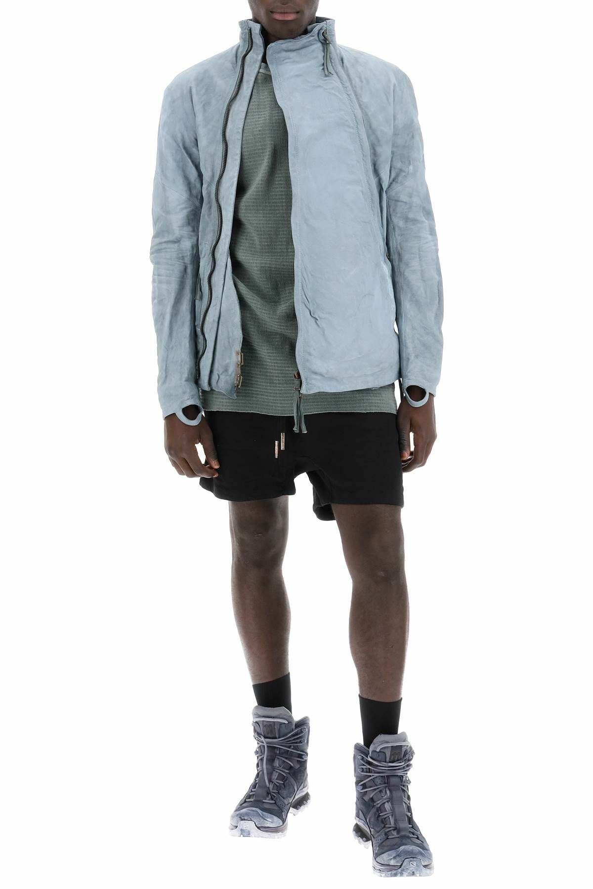 BORIS BIDJAN SABERI cotton perforated t-shirt Green