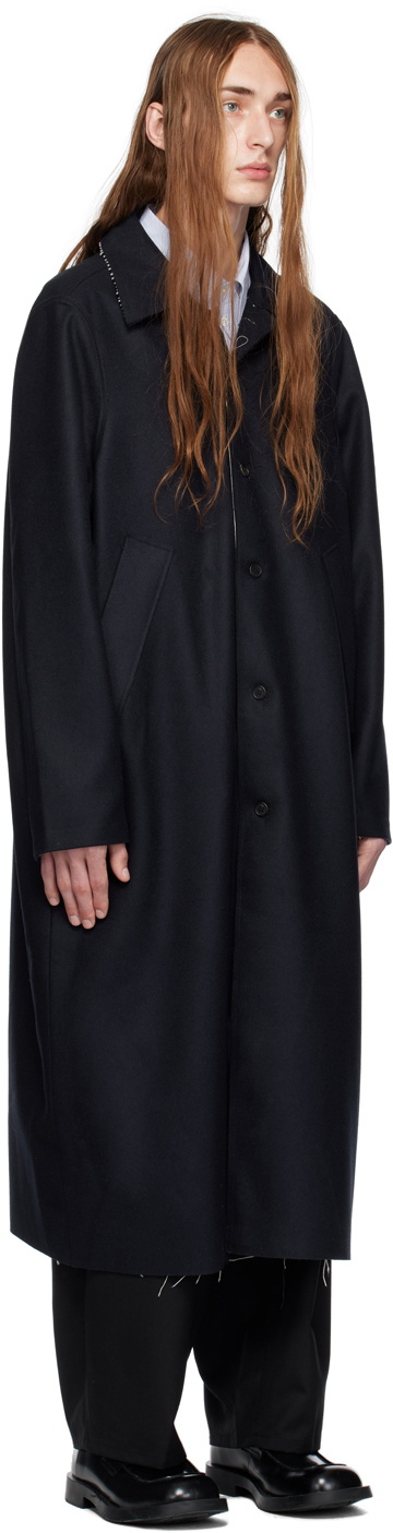 ジャケット・アウター Camille fortgens long gap coat Camiel Fortgens Long Gap Coat - Black Navy | Garmentory