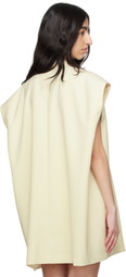MM6 Maison Margiela Off-White Satin Lapel Vest