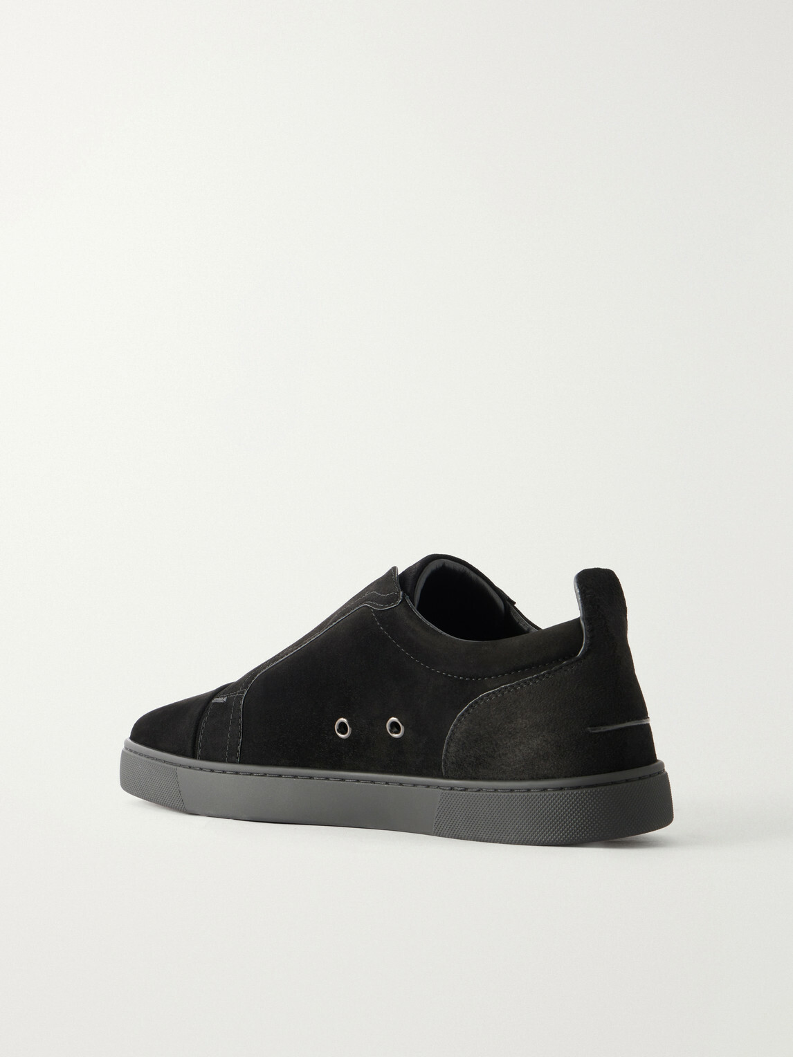 Christian Louboutin - St Louis Suede Sneakers - Black