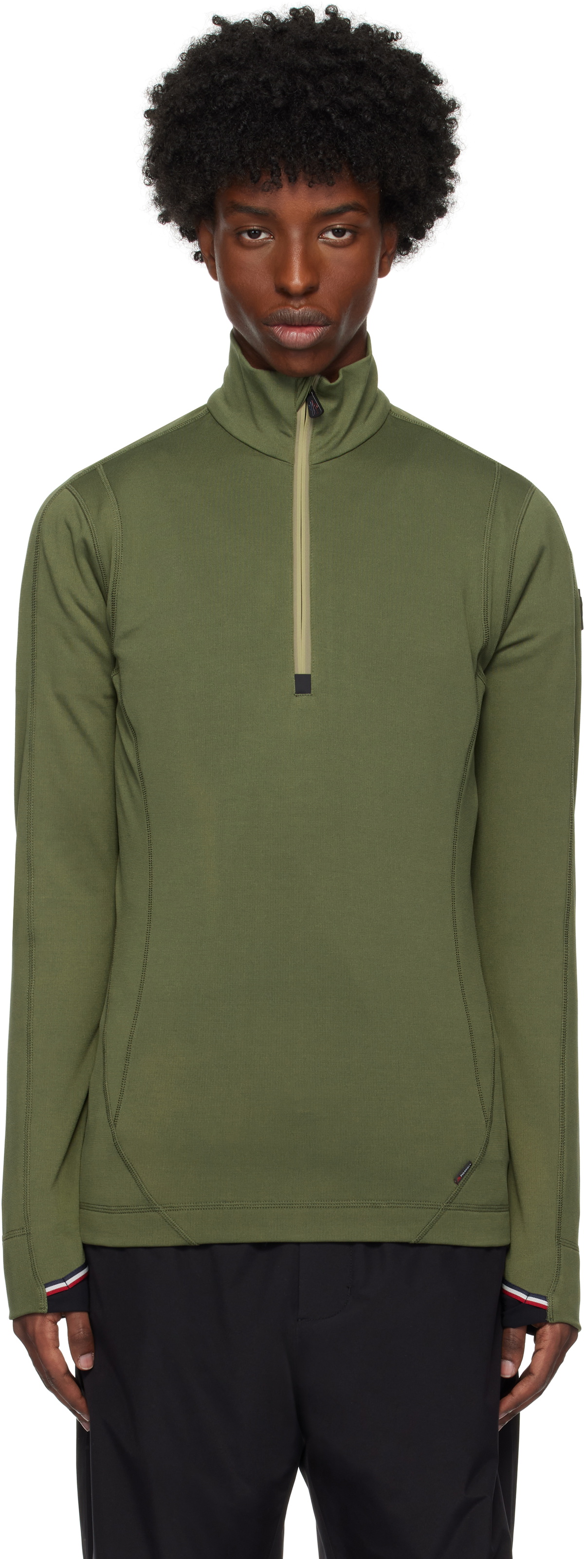 Moncler Grenoble Khaki Maglia Lupetto Sweater Moncler Grenoble