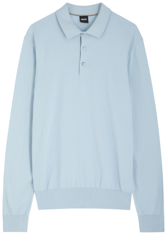 Photo: Boss Cotton Polo Shirt Light Blue