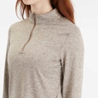 Nike Women's Swift Dri-fit UV Half-Zip T-Shirt in Mink Brown