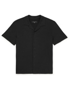 RAG & BONE - Avery Camp-Collar Knitted Cotton Shirt - Black