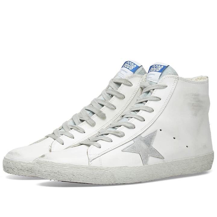Photo: Golden Goose Deluxe Brand Francy Leather High Sneaker White