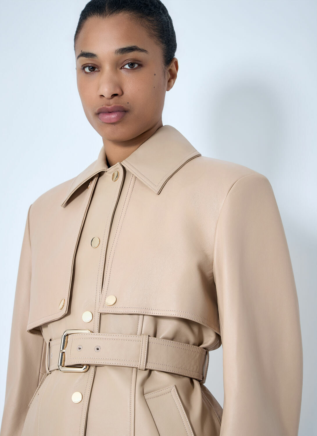 Sportmax Leather Belted Jacket