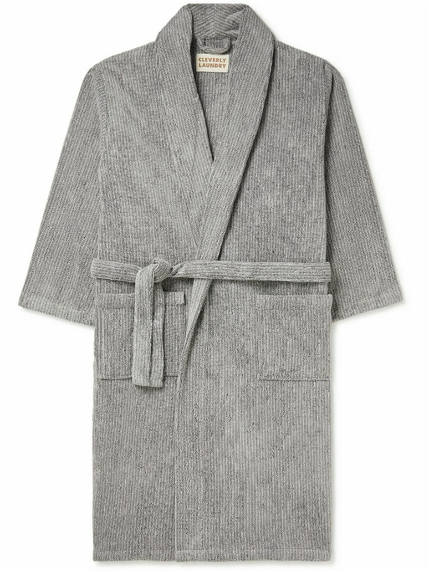 Photo: Cleverly Laundry - Cotton-Terry Robe - Gray