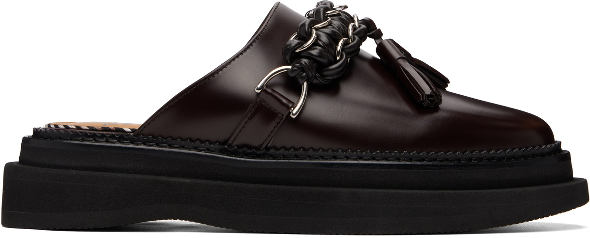 Toga Virilis Brown Hard Leather Slip-on Loafers