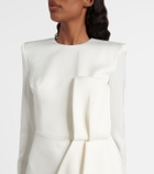 Alex Perry Bow-detail crêpe satin gown
