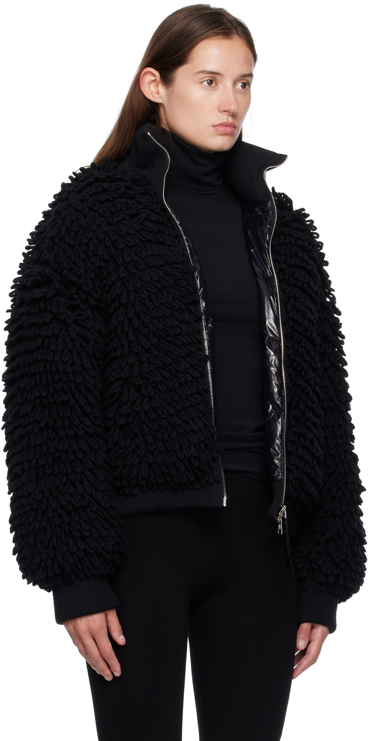 MONCLER GENIUS コート　ブラック Moncler Genius Moncler x EE72 Black Cardigan Down Jacket Moncler