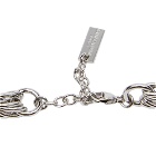 Saint Laurent Men's Alte Chain Bracelet in Palladium
