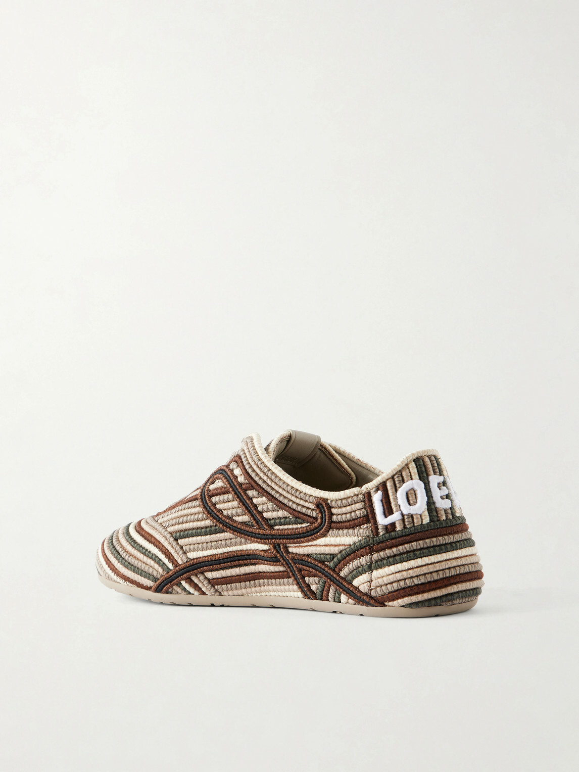 LOEWE - Paula's Ibiza Yago Embroidered Canvas Sneakers - Brown