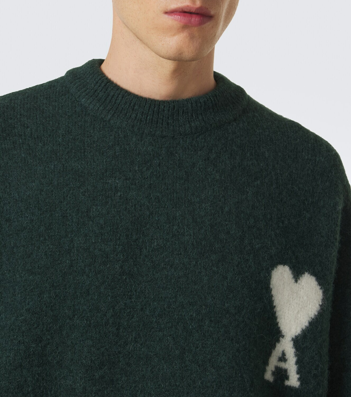 Ami Paris Ami de Cœur alpaca and wool-blend sweater