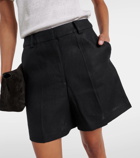 Faithfull Antibes high-rise linen shorts