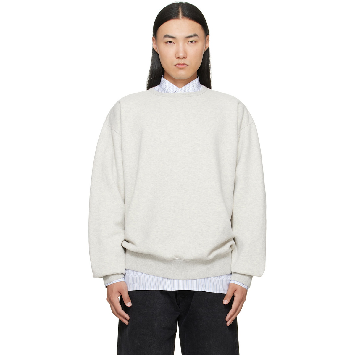 Maison Margiela Gray 4-Stitch Sweatshirt